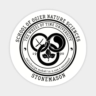 The Wheel of Time University - School of Ogier Nature Sciences (Stonemason) Magnet